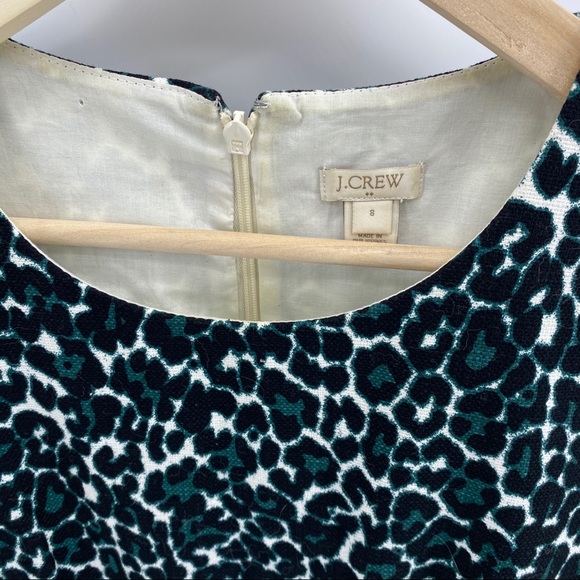 J. Crew green/black/white cheetah print sleeveless dress. - Picture 13 of 14